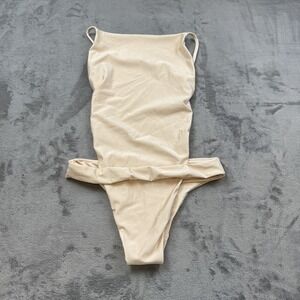La Gotta Swimsuit Womens Large Beige One‎ Piece Bathing Suit SPF 50 Swimwear